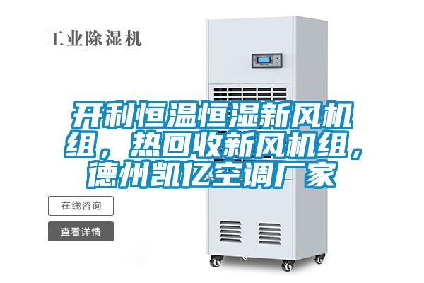 開利恒溫恒濕新風機組，熱回收新風機組，德州凱億空調廠家