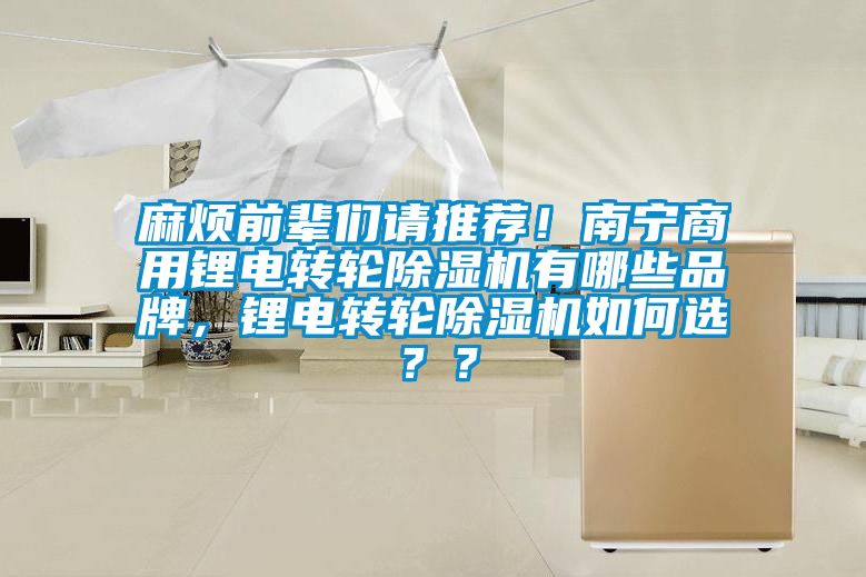 麻煩前輩們請推薦！南寧商用鋰電轉輪除濕機有哪些品牌，鋰電轉輪除濕機如何選？？